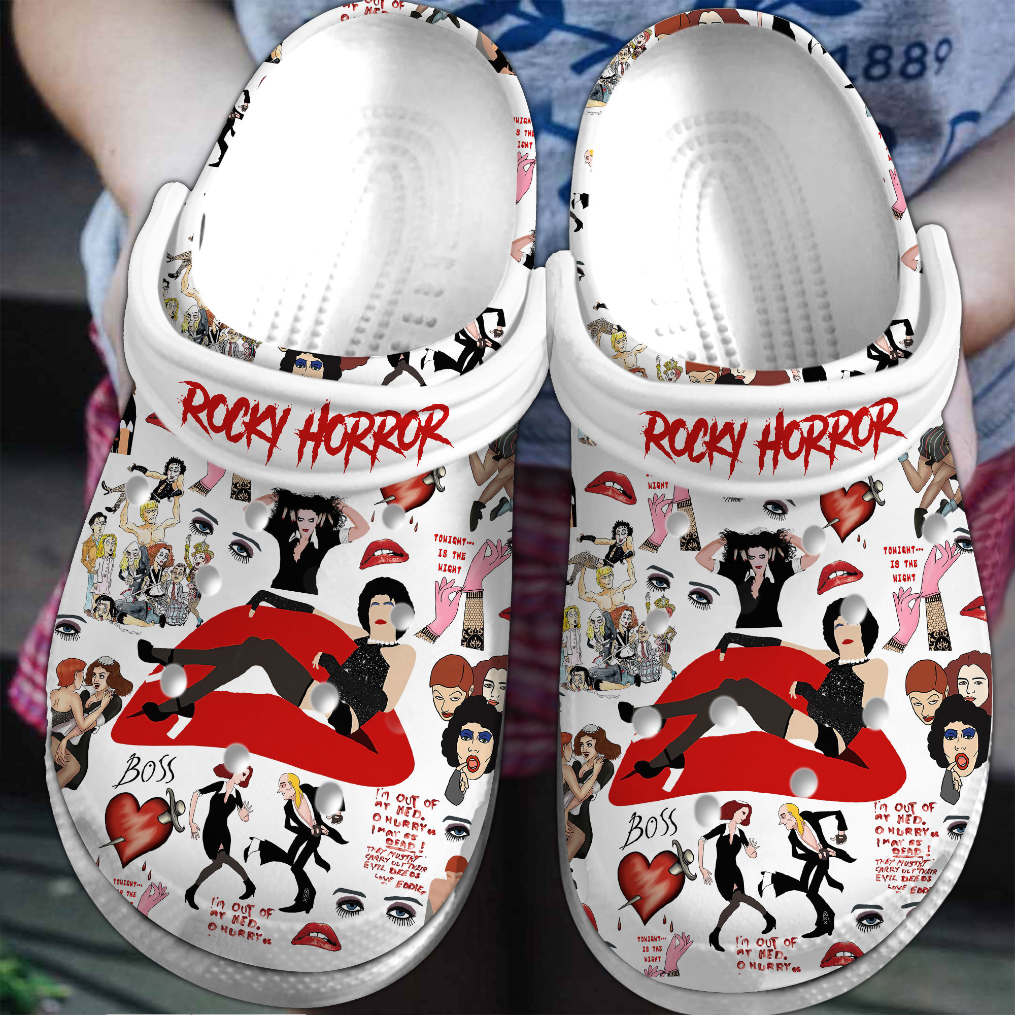 Rocky Horror Music Crocs Crocband Clogs Shoes Comfortable For Men Women and Kids