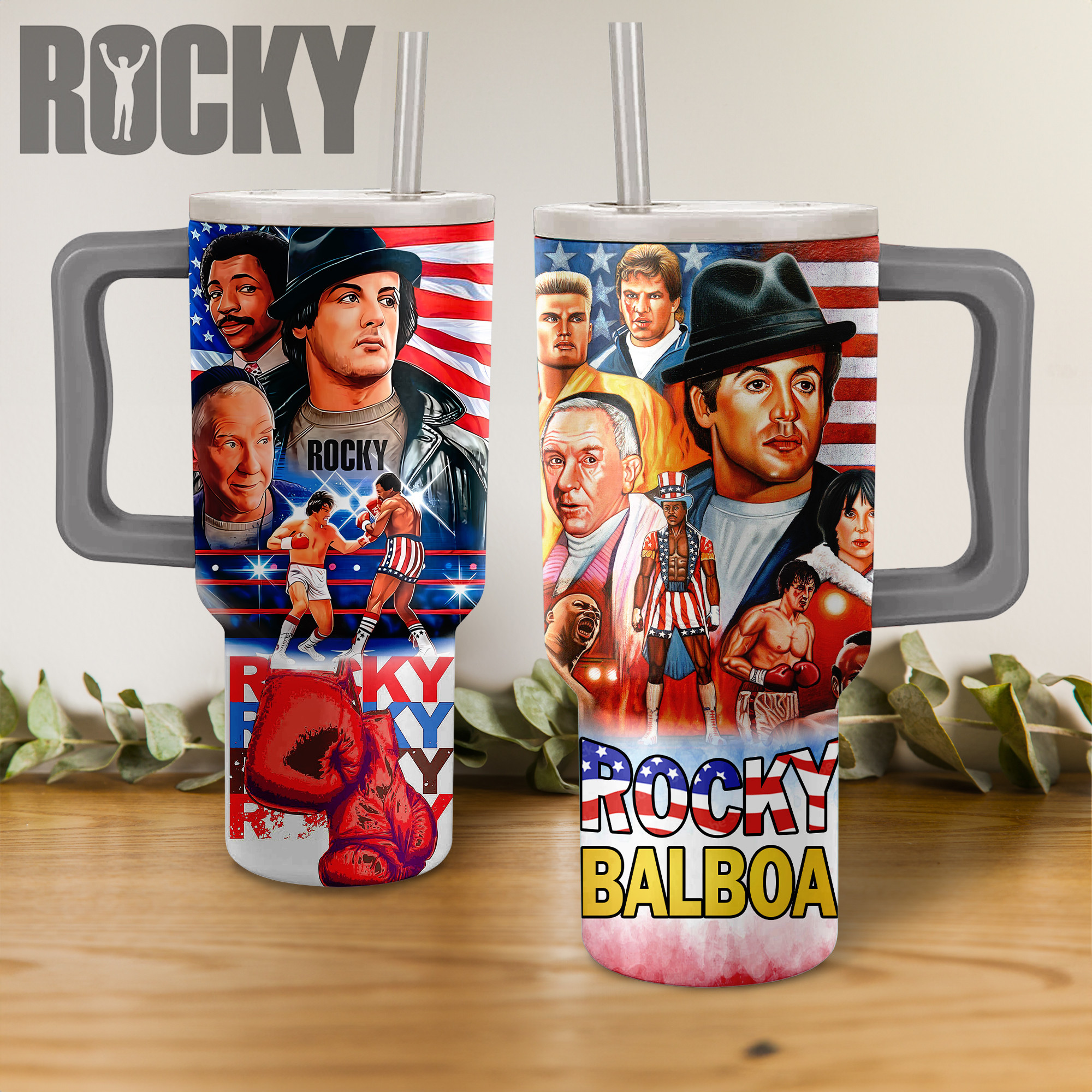 Rocky Movies Custom Stanley Cup 40 oz 30 oz Tumbler With HandleTVC2301151