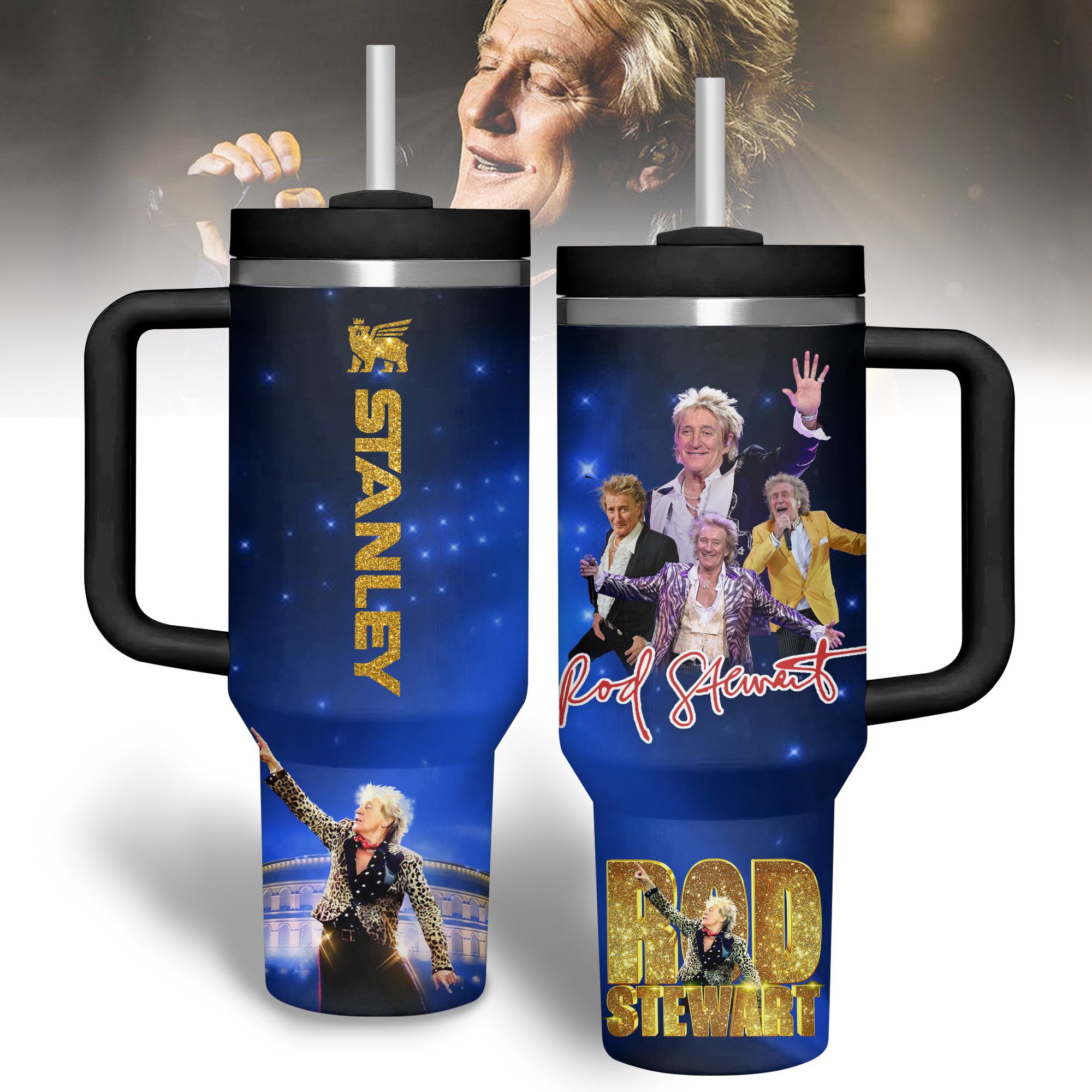Rod Stewart Music Custom Stanley Cup 40 oz 30 oz Tumbler With HandleTVC2301179