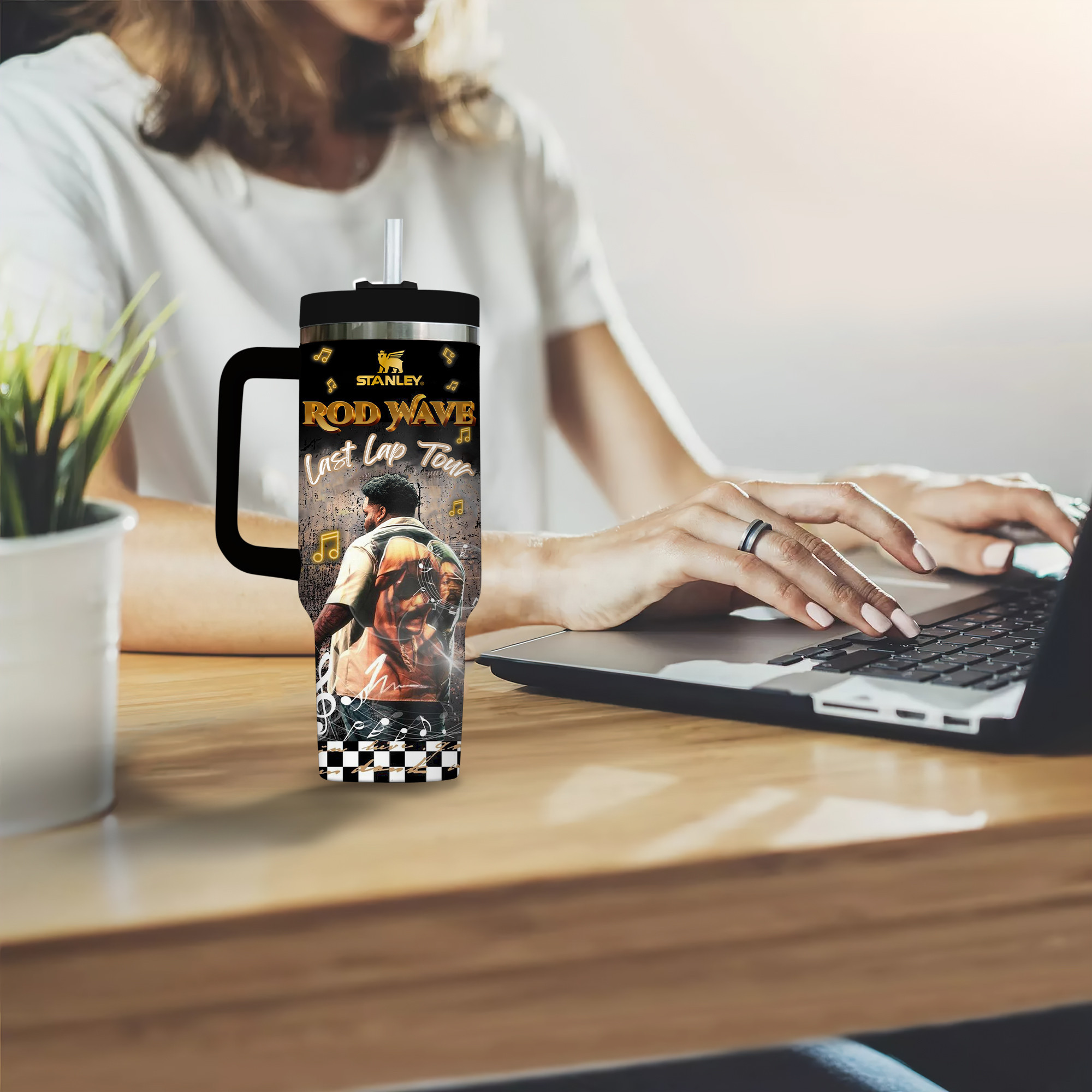 Rod Wave Music Custom Stanley Cup 40 oz 30 oz Tumbler With HandleTVC2301340 - Image 2