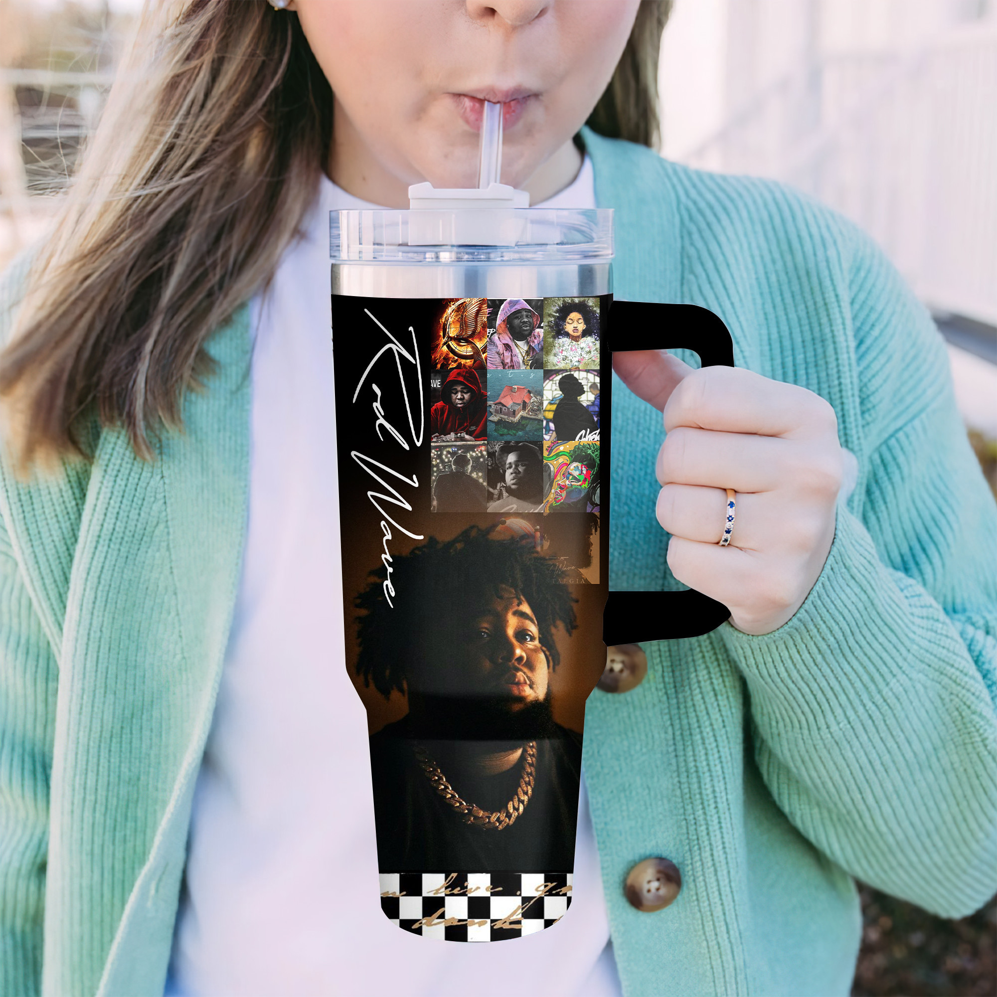 Rod Wave Music Custom Stanley Cup 40 oz 30 oz Tumbler With HandleTVC2301340 - Image 3