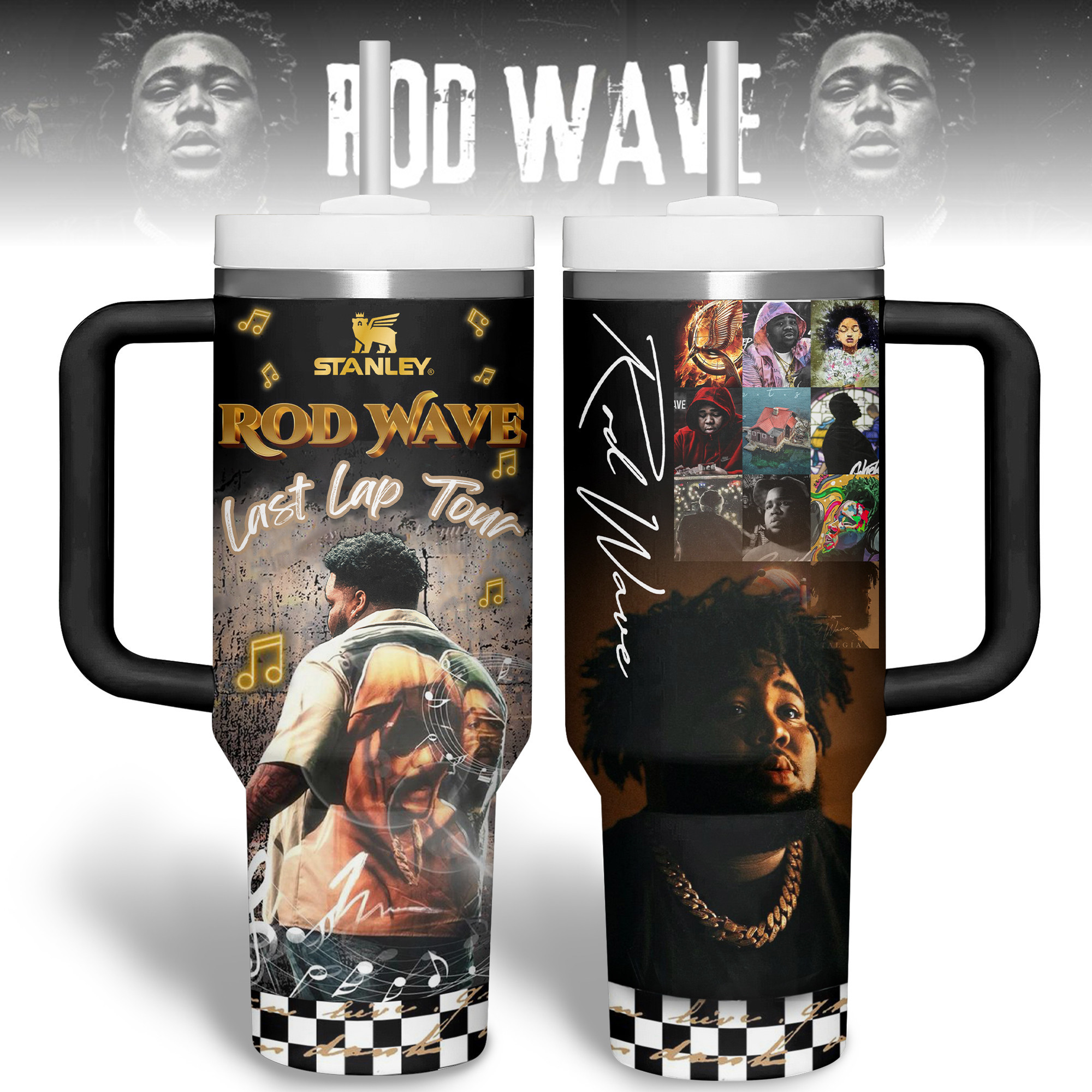Rod Wave Music Custom Stanley Cup 40 oz 30 oz Tumbler With HandleTVC2301340