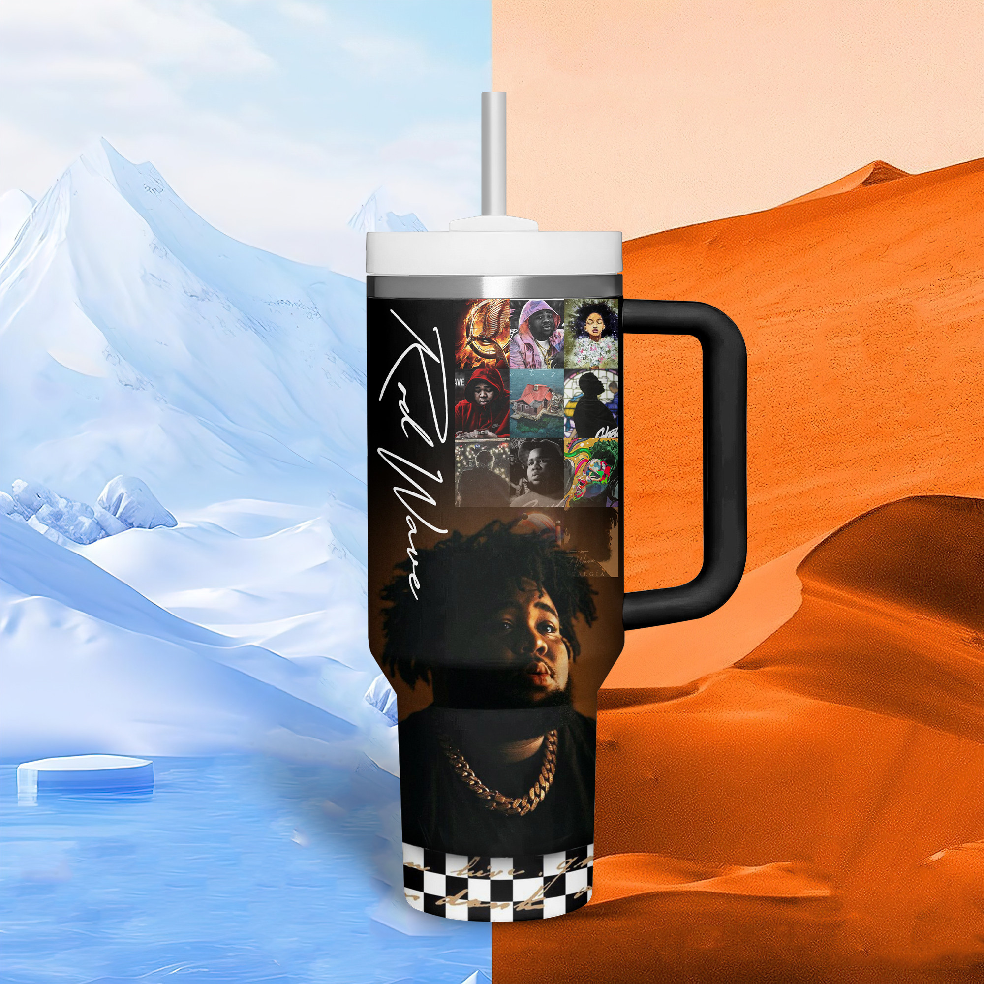 Rod Wave Music Custom Stanley Cup 40 oz 30 oz Tumbler With HandleTVC2301340 - Image 6