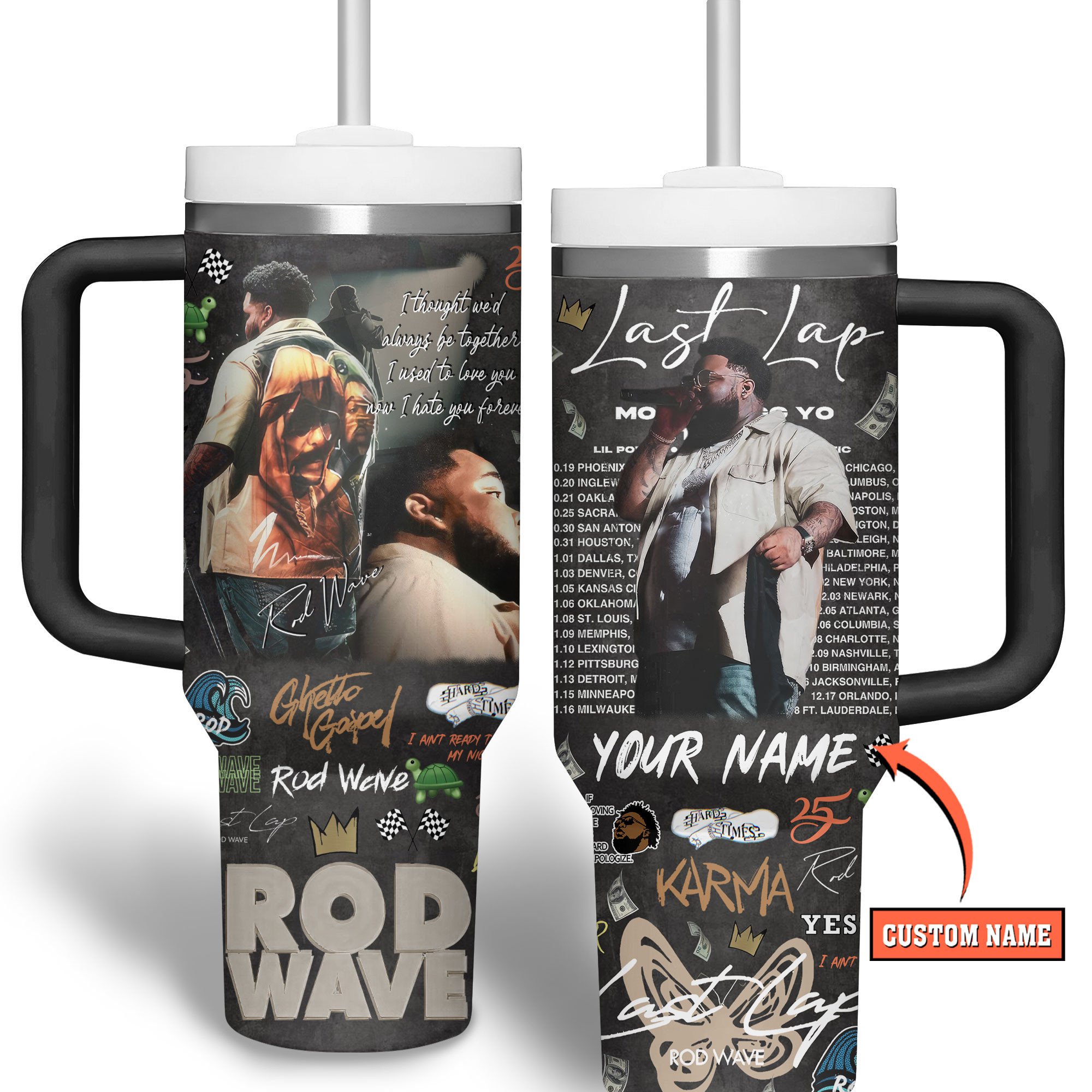 Rod Wave Music Custom Stanley Cup 40 oz 30 oz Tumbler With HandleTVC2301512