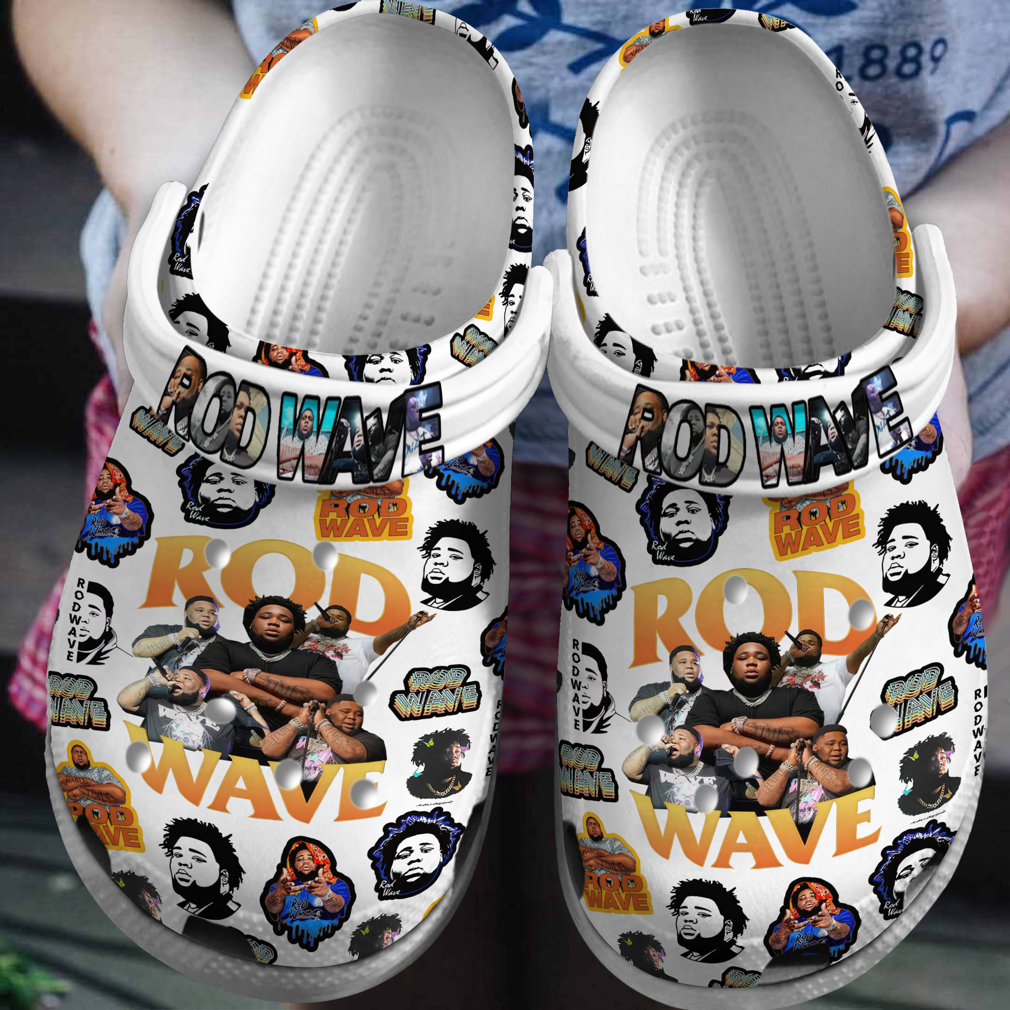 Rod Wave Rapper Music Crocs Crocband Clogs Shoes Comfortable For Men Women and Kids