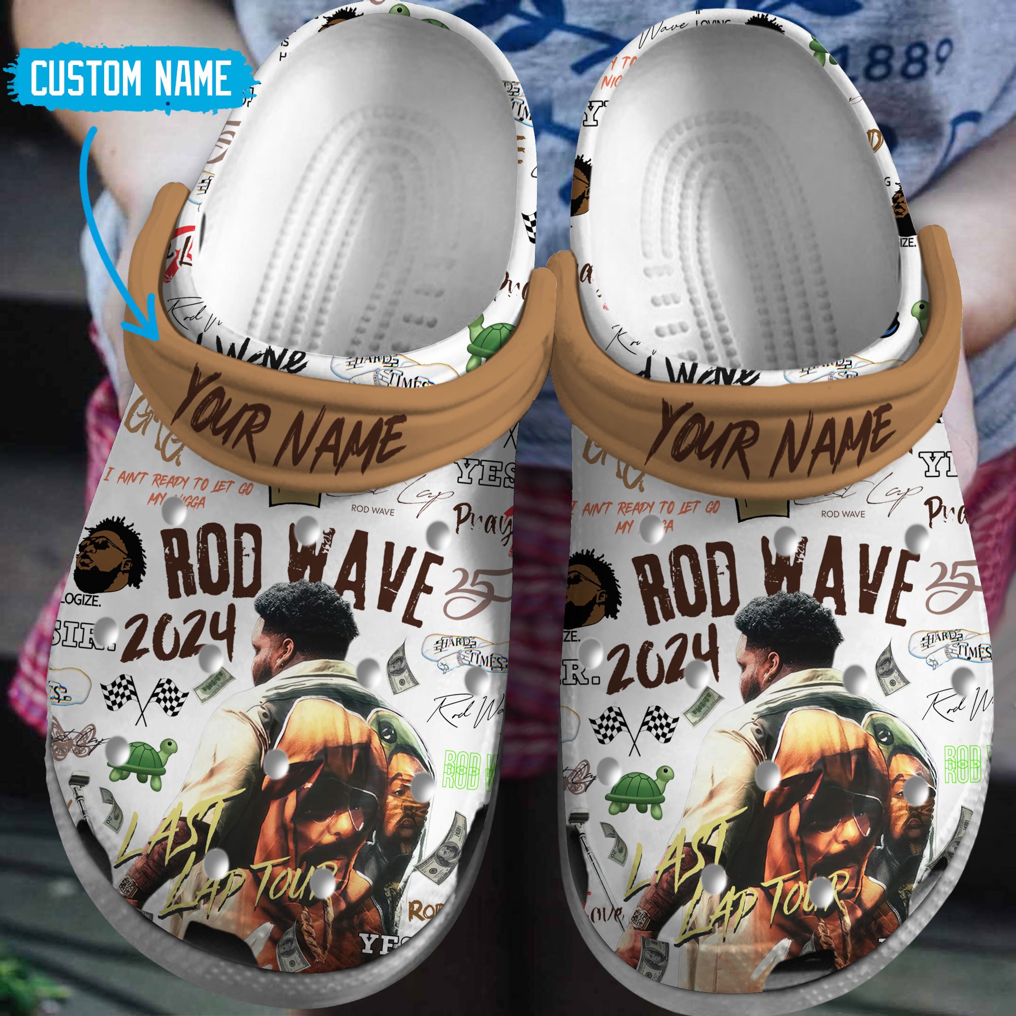Rod Wave Rapper Music Crocs Crocband Clogs Shoes Comfortable For Men Women and Kids