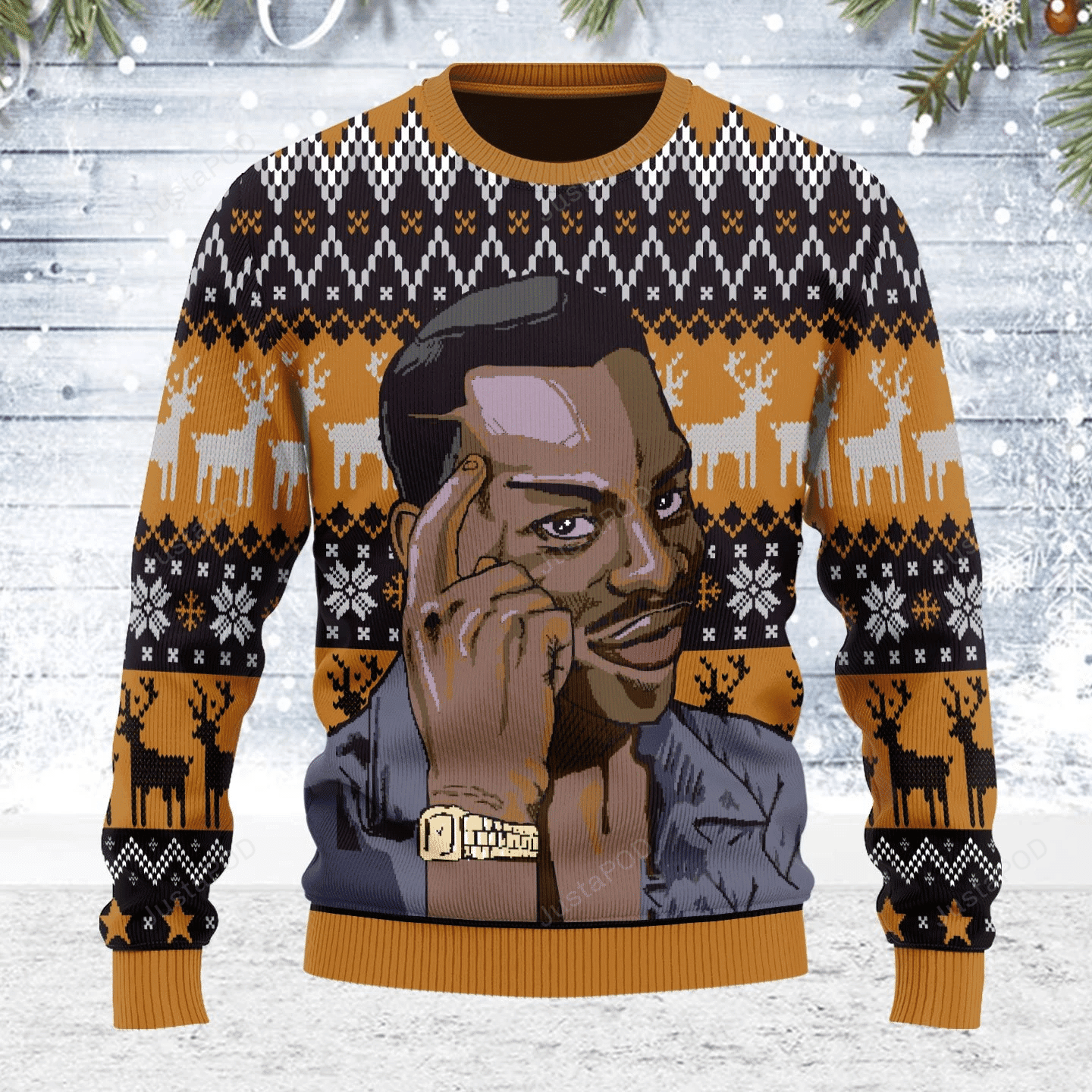Roll Safe Think About It Guy Meme Ugly Christmas Sweater Adult 3D Funny Matching for family