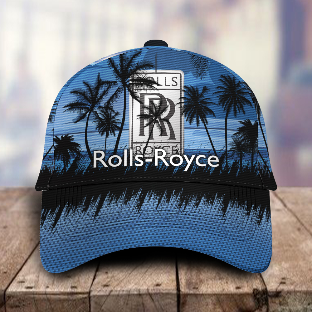 Rolls Royce Motor Cars 3D Classic Cap Hawaiian Tropical Car Motor Brand Hats Trucker Hats Custom Hats Gifts For Men & Women
