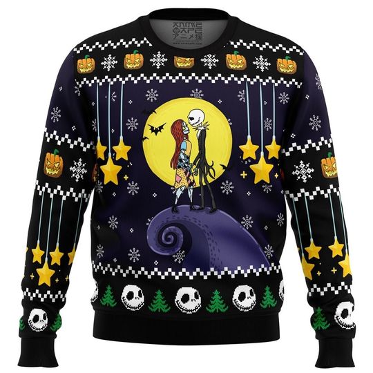 Romantic Nightmare The Nightmare Before Christma Ugly Christma Sweater - Image 4