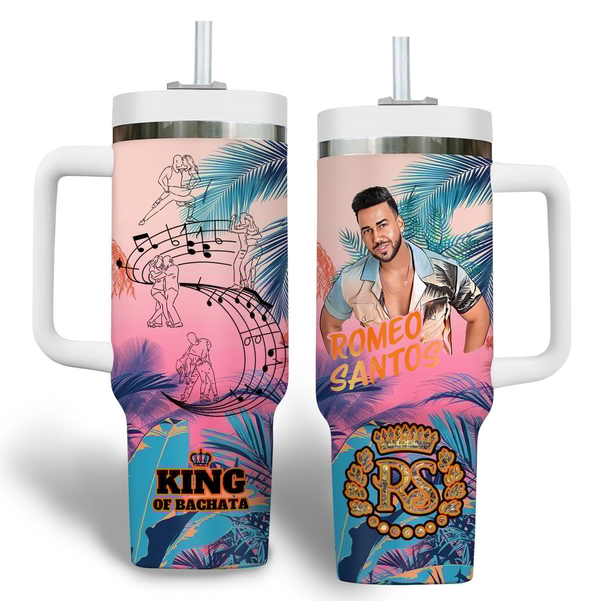Romeo Santos Music Custom Stanley Cup 40 oz 30 oz Tumbler With HandleTVC2301321