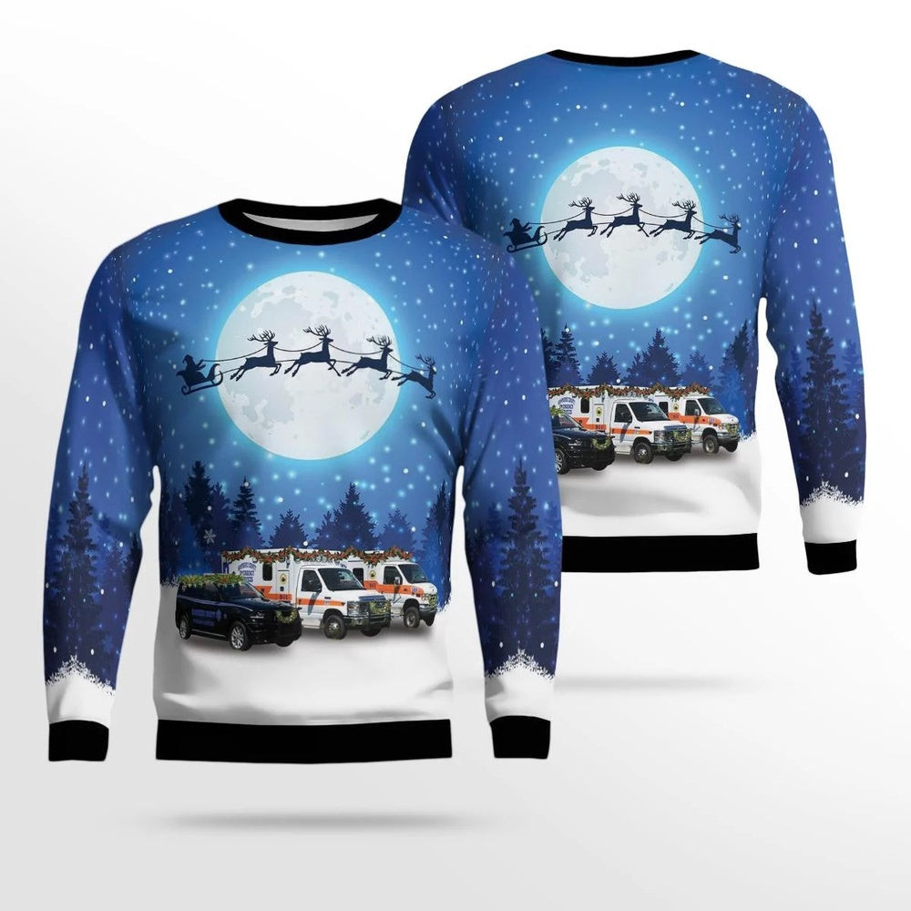 Romney West Virginia Company 0 Hampshire County Emergency Services Agency AOP Ugly Sweater Unisex Christmas Gift