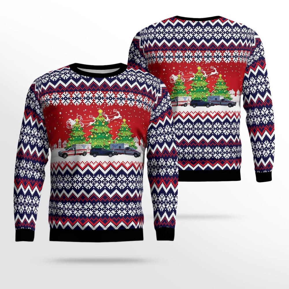 Romney West Virginia Hampshire County Emergency Services Agency AOP Ugly Sweater Unisex Christmas Gift