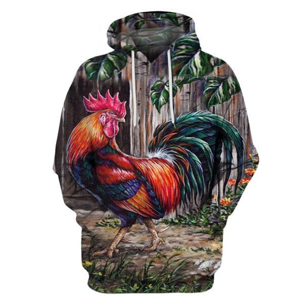 Rooster 3D All Over Print Hoodie, Zip Hoodie