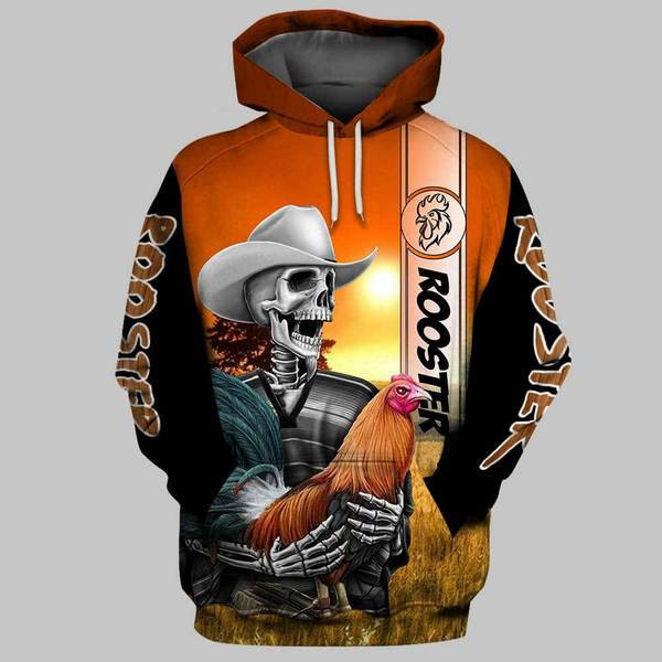 Rooster 3D All Over Print Hoodie, Zip Hoodie