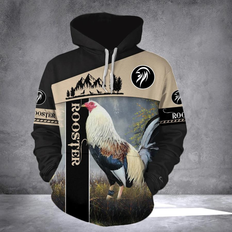 Rooster 3D All Over Print Hoodie, Zip Hoodie