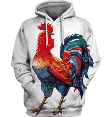 Rooster 3D All Over Print Hoodie, Zip Hoodie
