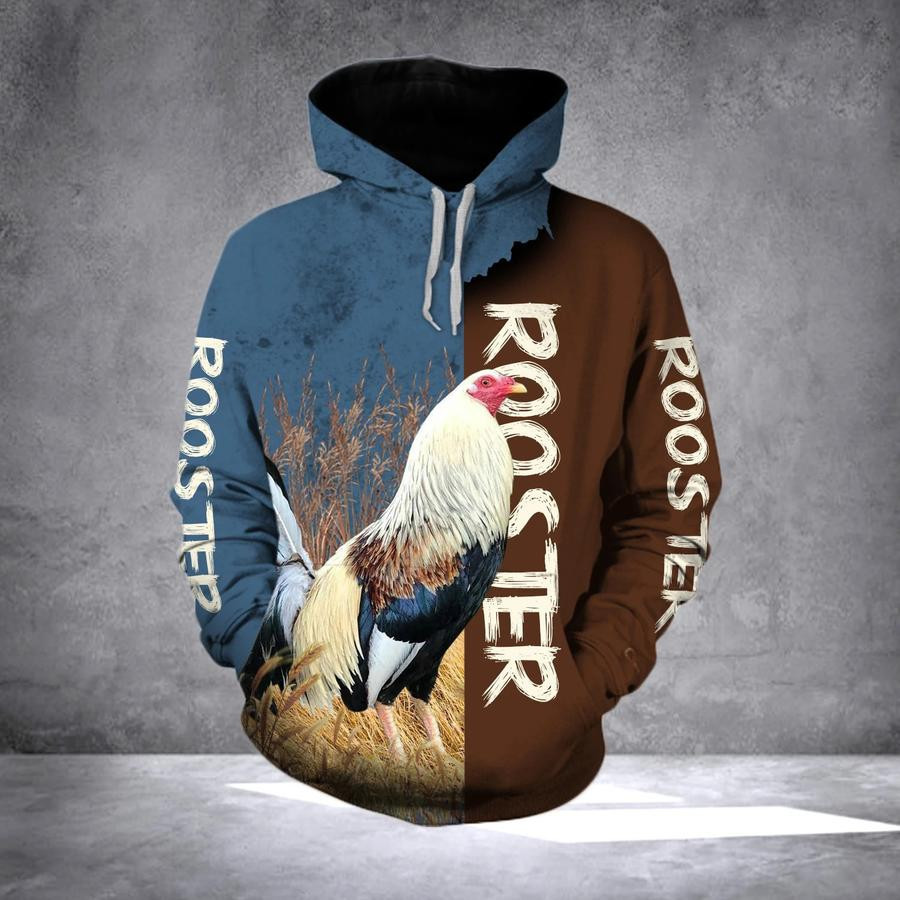 Rooster 3D All Over Print Hoodie, Zip Hoodie