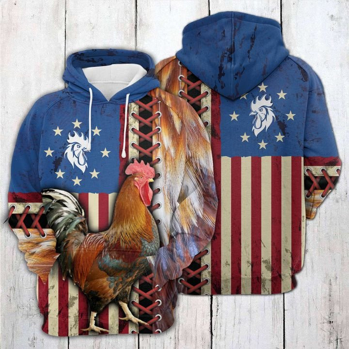 Rooster 3D All Over Print Hoodie, Zip Hoodie