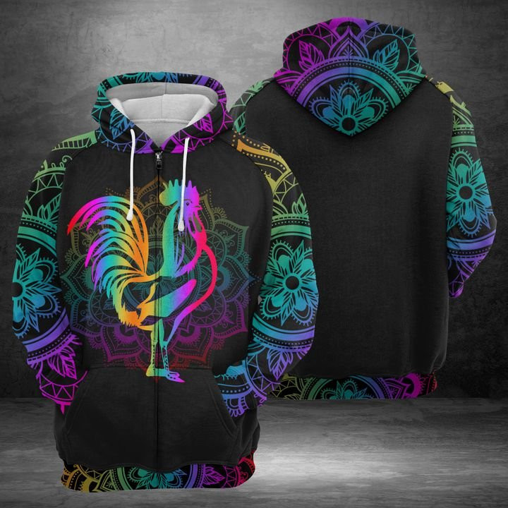 Rooster 3D All Over Print Hoodie, Zip Hoodie