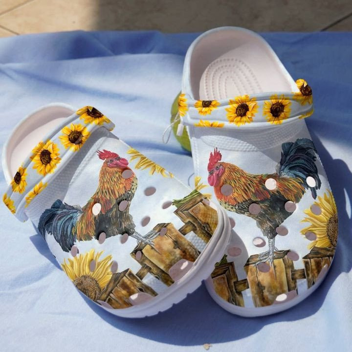 Rooster At Morning Clogs Shoes Gift For Birthday Christmas Thanksgiving
