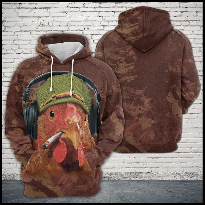 Rooster Cool 3D All Over Print Hoodie, Zip Hoodie