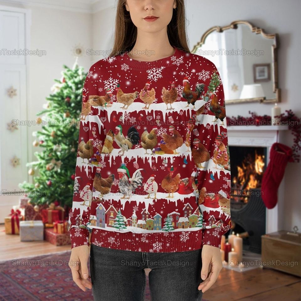 Rooster Ugly Christmas Sweater