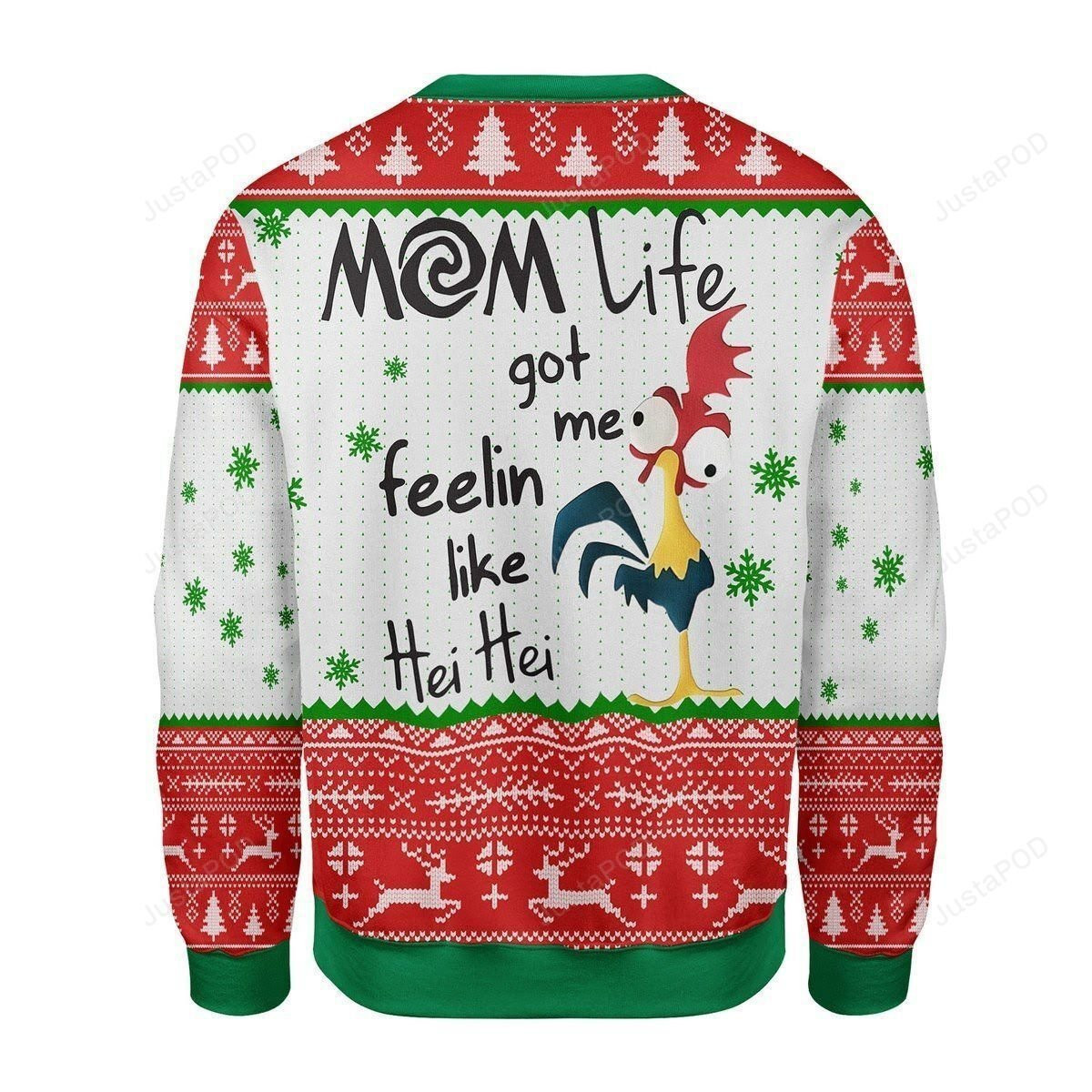 Rooster Ugly Christmas Sweater Adult 3D Funny Matching for family