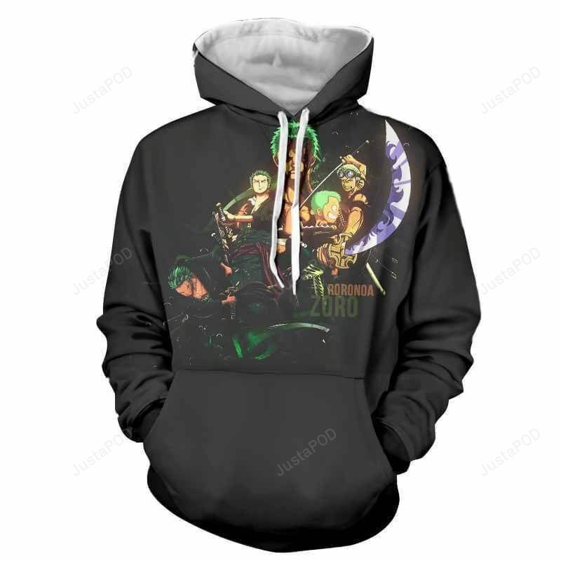 Roronao Zoro 3D All Over Print Hoodie, Zip Hoodie