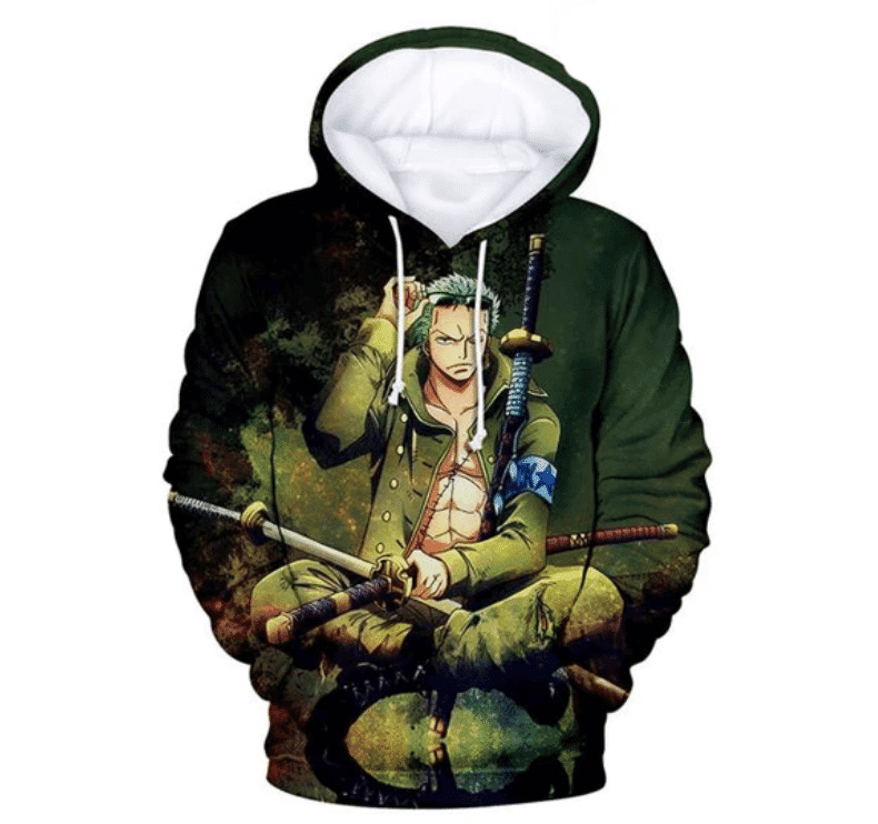 Roronoa Zoro One Piece 3D All Over Print Hoodie, Zip Hoodie