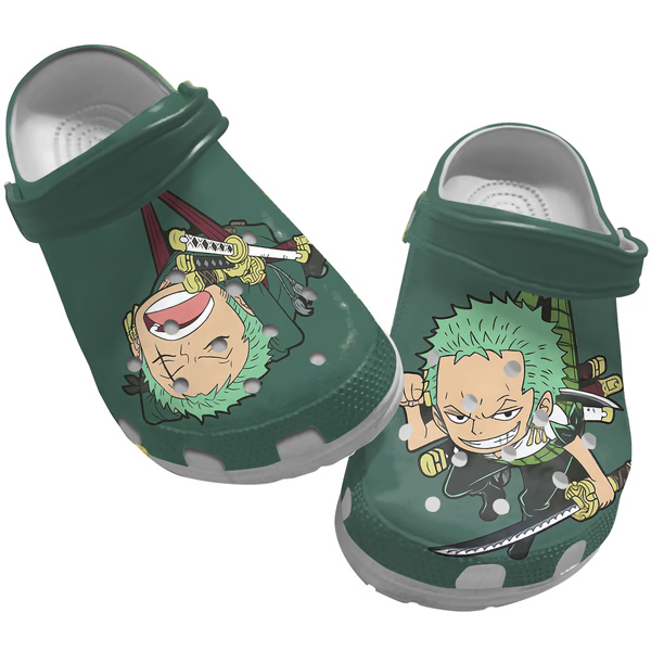 Roronoa Zoro One Piece Anime Crocs Crocband Clogs Shoes Comfortable For Men Women and Kids
