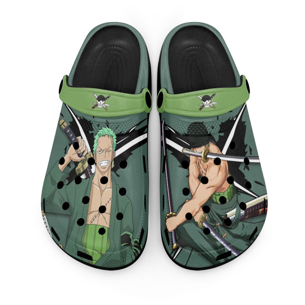 Roronoa Zoro One Piece Anime Crocs Crocband Clogs Shoes Comfortable For Men Women and Kids