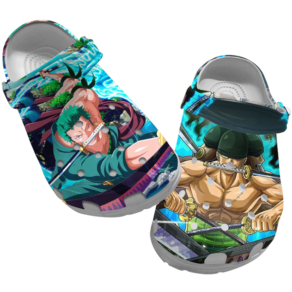 Roronoa Zoro One Piece Anime Crocs Crocband Clogs Shoes Comfortable For Men Women and Kids