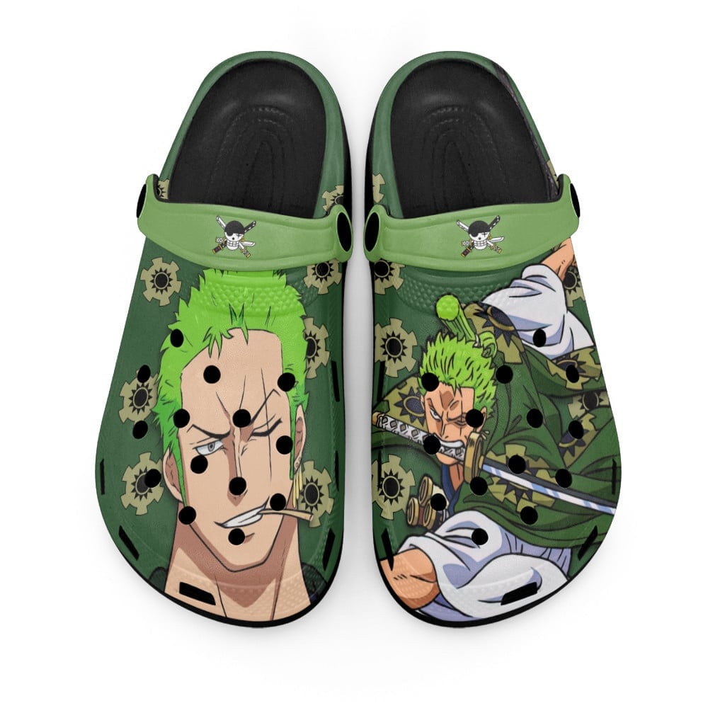 Roronoa Zoro Wano Arc One Piece Anime Crocs Crocband Clogs Shoes Comfortable For Men Women and Kids