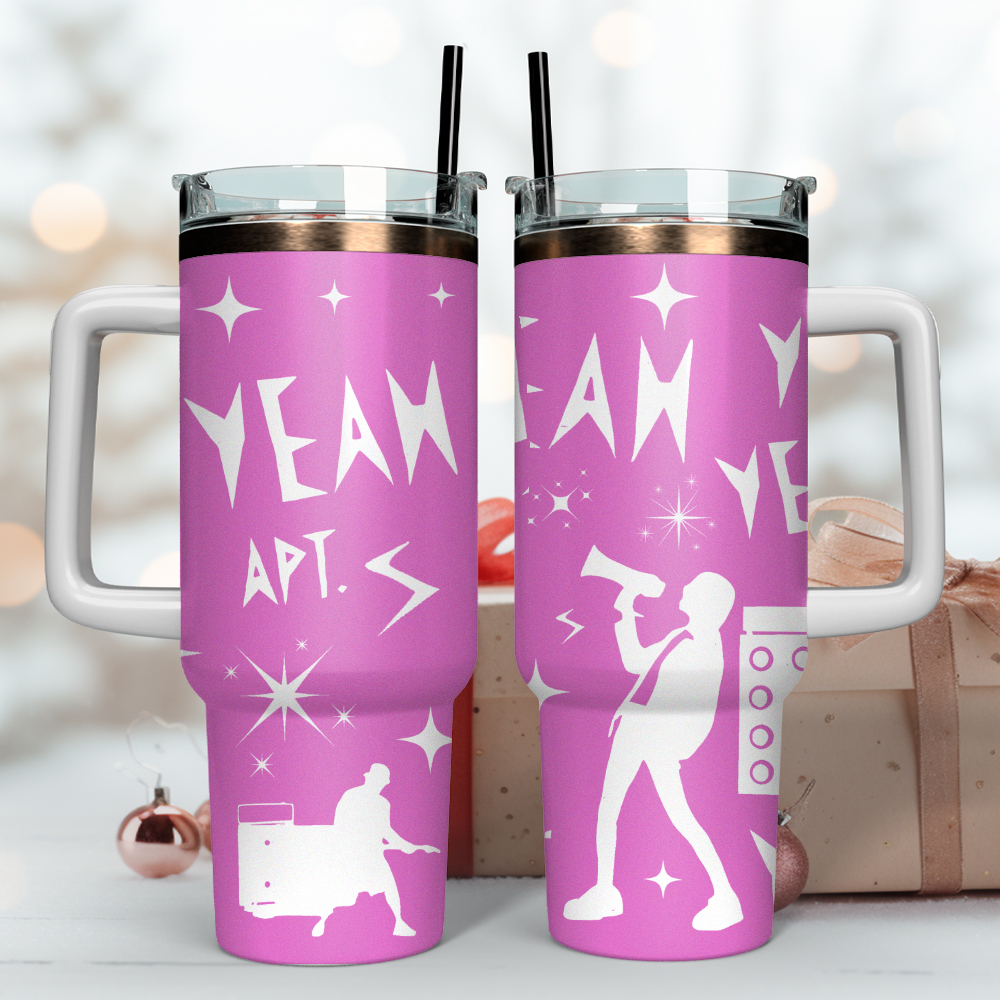 Rosé x Bruno Mars Music Custom Stanley Cup 40 oz 30 oz Tumbler With HandleTVC2301484 - Image 2