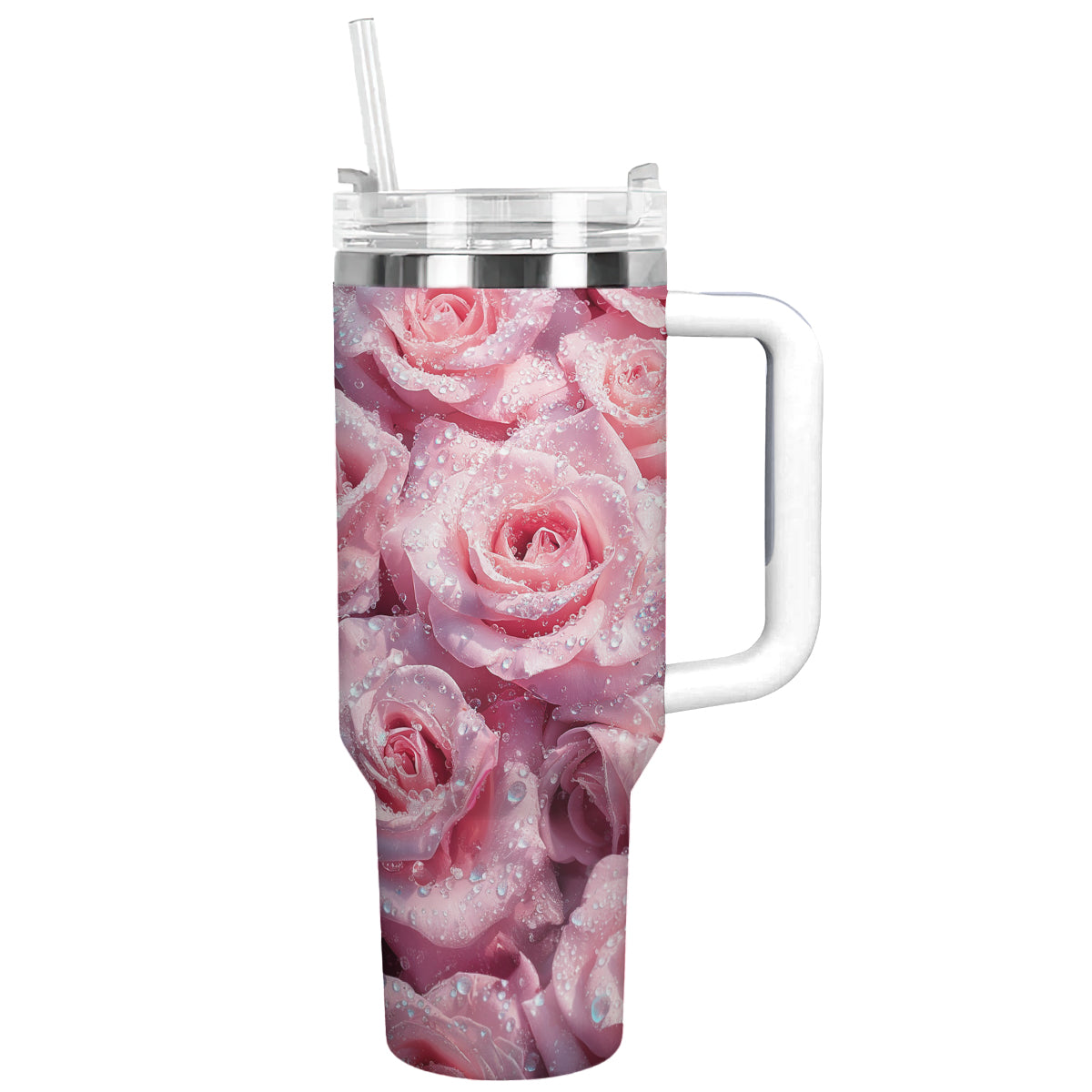 Rose Flower Custom Stanley Cup 40 oz 30 oz Tumbler With HandleTVC2301292