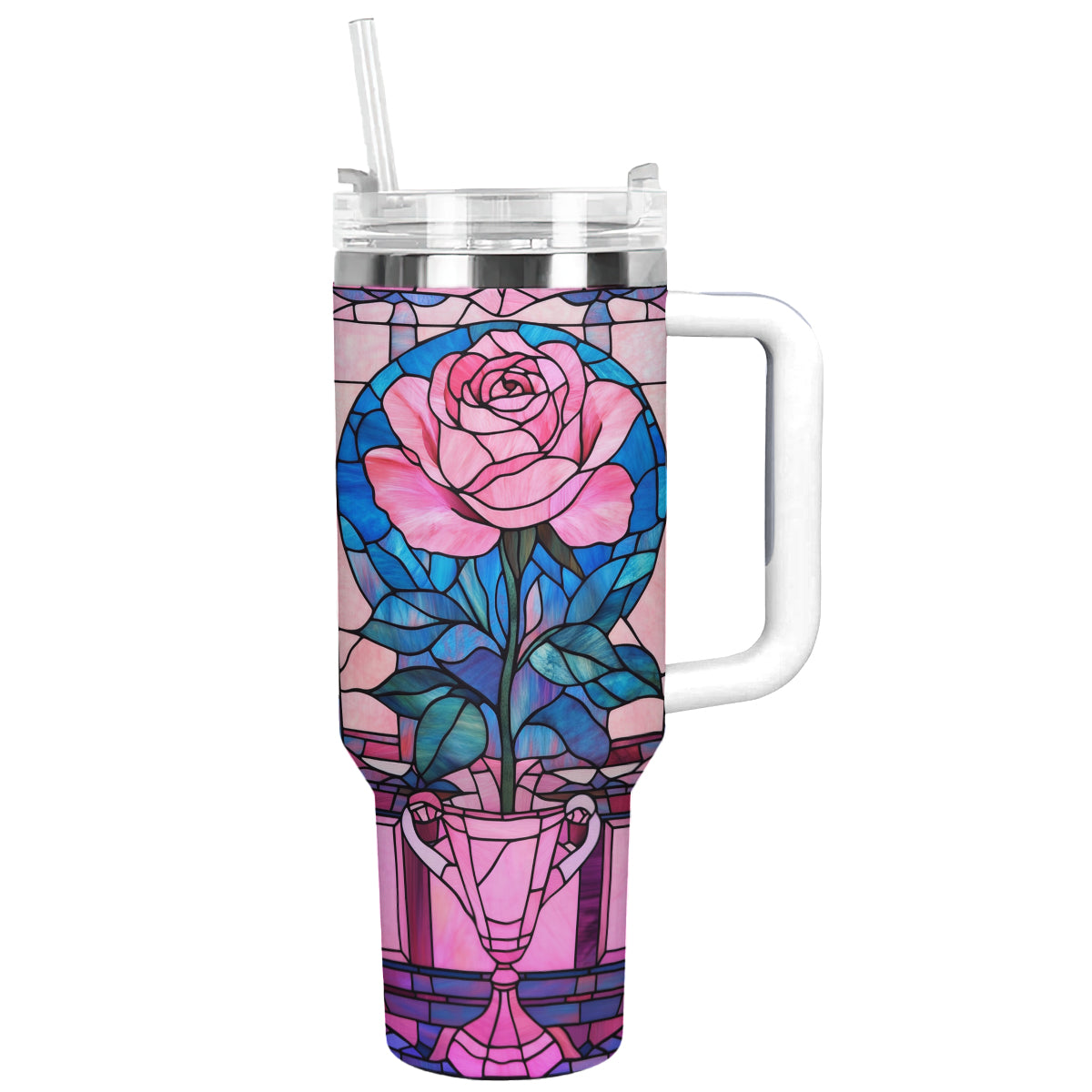 Rose Flower Custom Stanley Cup 40 oz 30 oz Tumbler With HandleTVC2301293