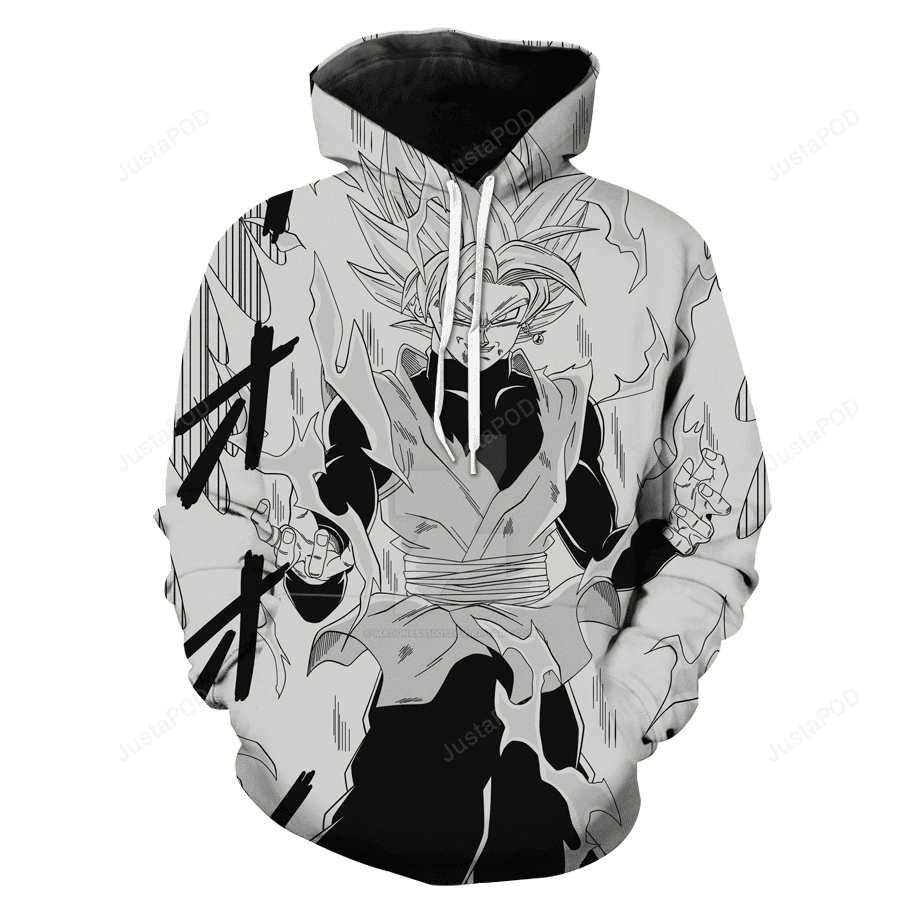 Rose Goku Manga 3D All Over Print Hoodie, Zip Hoodie