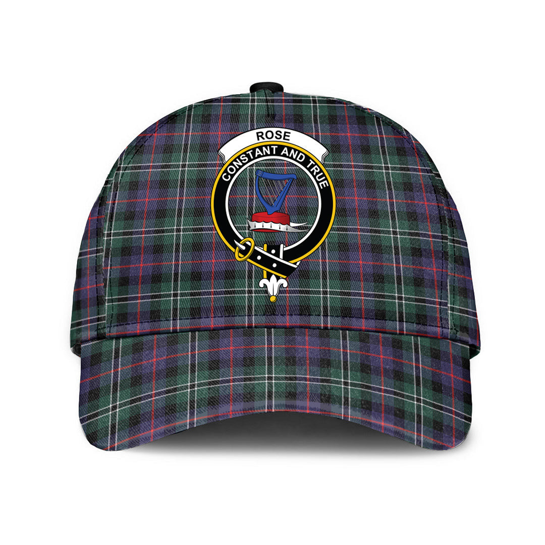 Rose Hunting Modern Tartan Baseball Cap, Tartan Plaid Cap with Family Crest K23 Trucker Hats Custom Hats Gifts For Men & Women