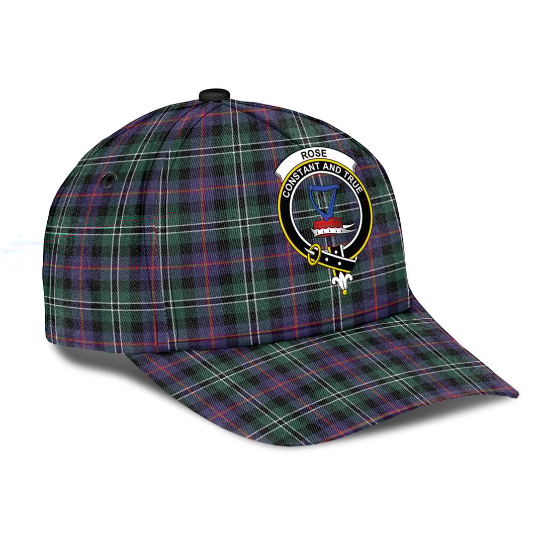 Rose Hunting Modern Tartan Baseball Cap, Tartan Plaid Cap with Family Crest K23 Trucker Hats Custom Hats Gifts For Men & Women