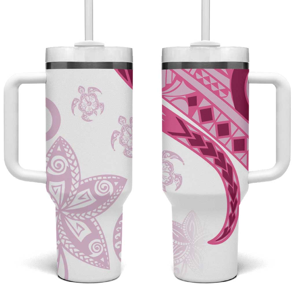 Rose Pink Polynesian Tribal Turtle Floral Custom Stanley Cup 40 oz 30 oz Tumbler With HandleTVC2301391