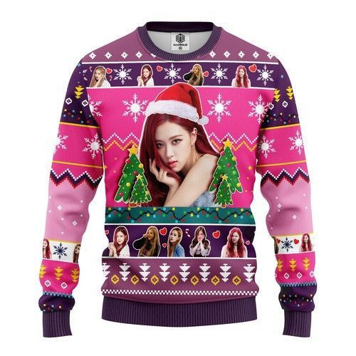 Rose Ugly Christmas Sweater Adult 3D Funny Matching for family