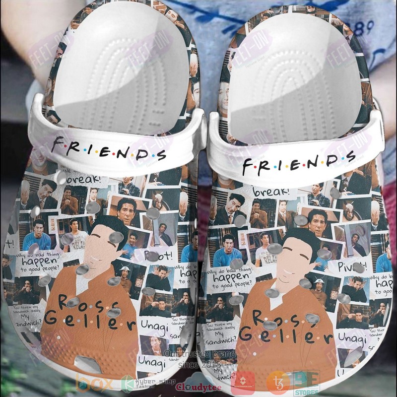 Ross Geller Friends TV Series Crocs Crocband Clogs Shoes Comfortable For Men Women and Kids