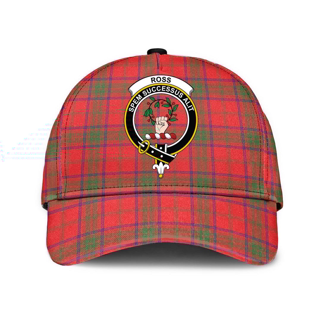 Ross Modern Tartan Baseball Cap, Tartan Plaid Cap with Family Crest K23 Trucker Hats Custom Hats Gifts For Men & Women