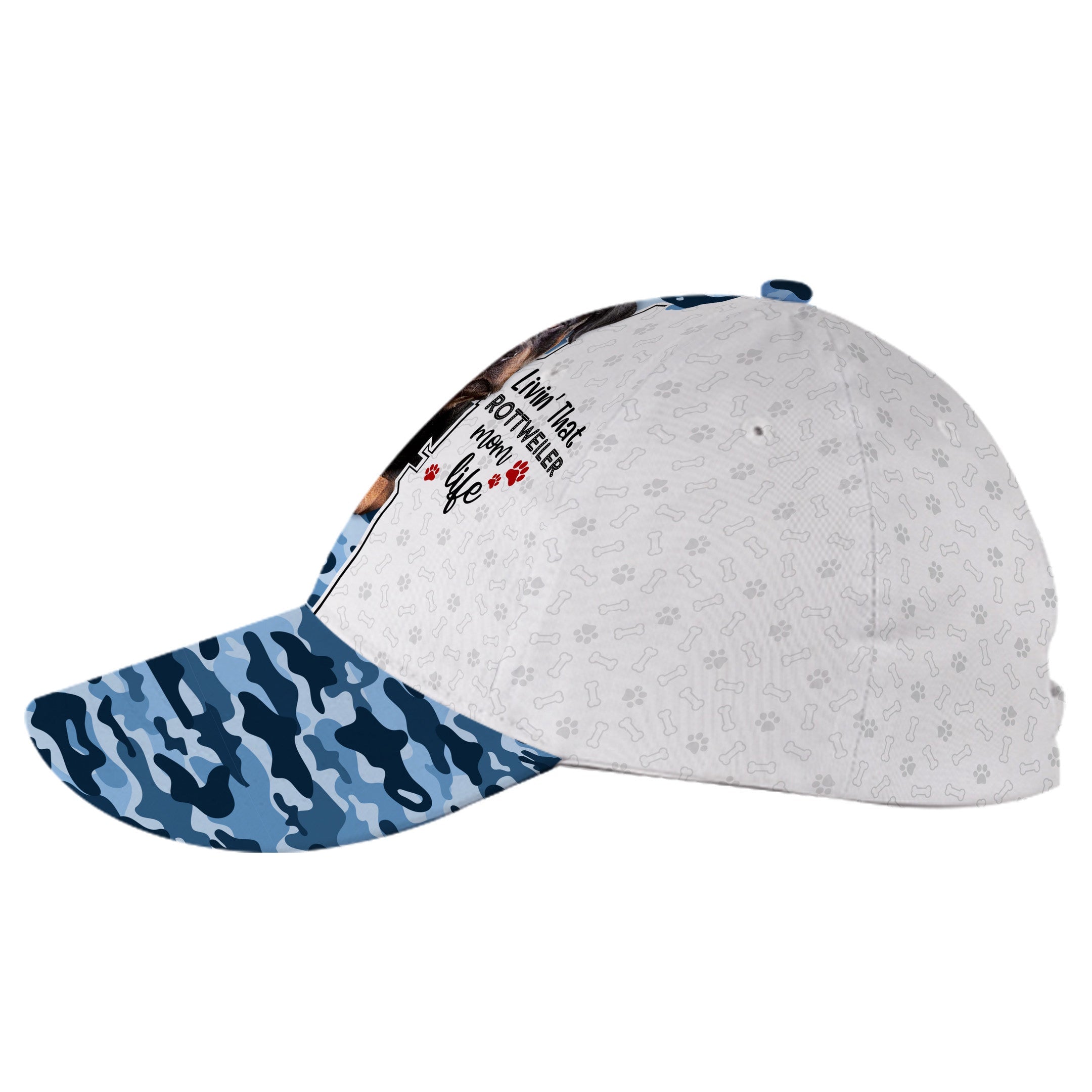 Rottweiler Blue Camo Hat Classic Cap Trucker Hats Custom Hats Gifts For Men & Women