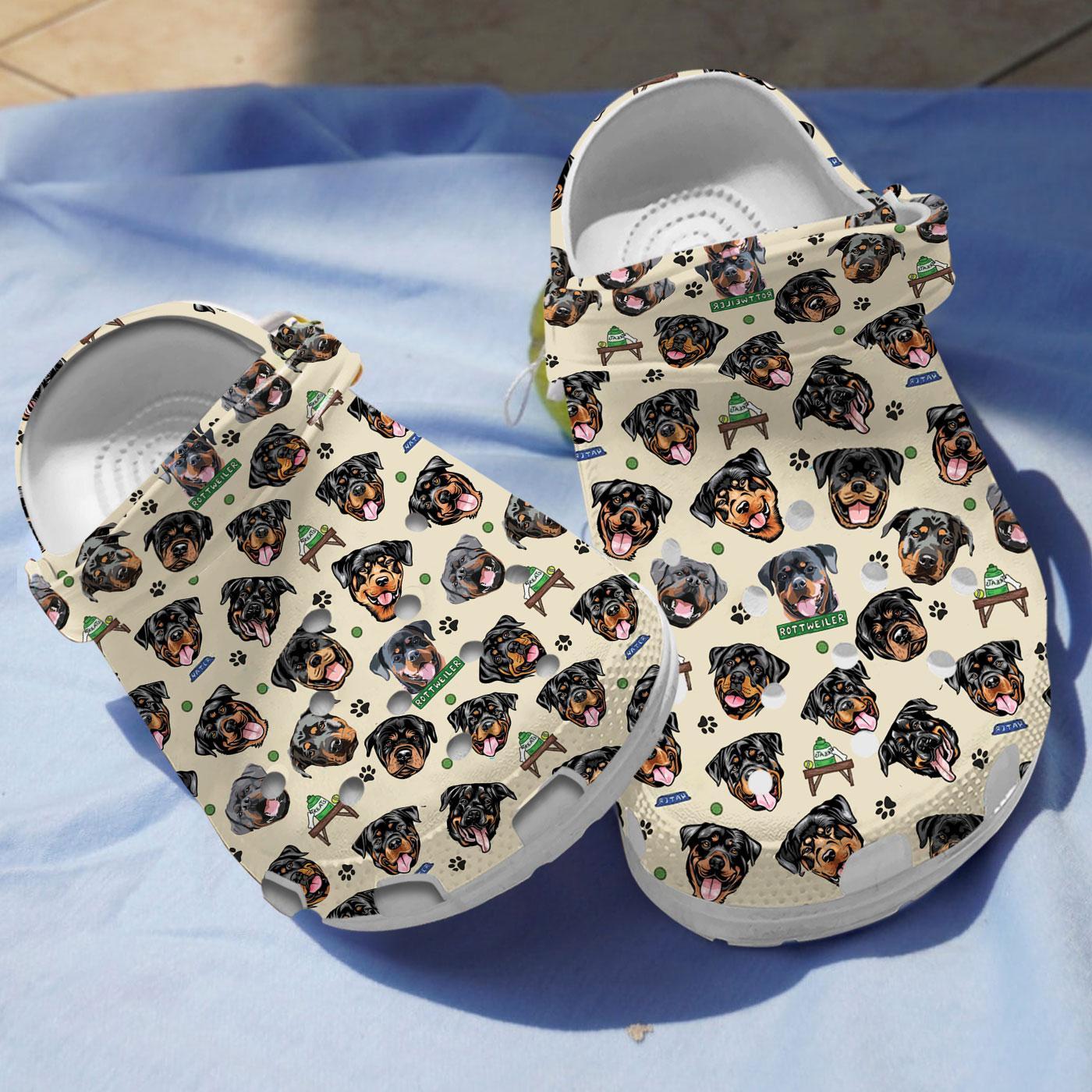 Rottweiler Dog Crocs Crocband Clogs Shoes Comfortable For Men Women and Kids