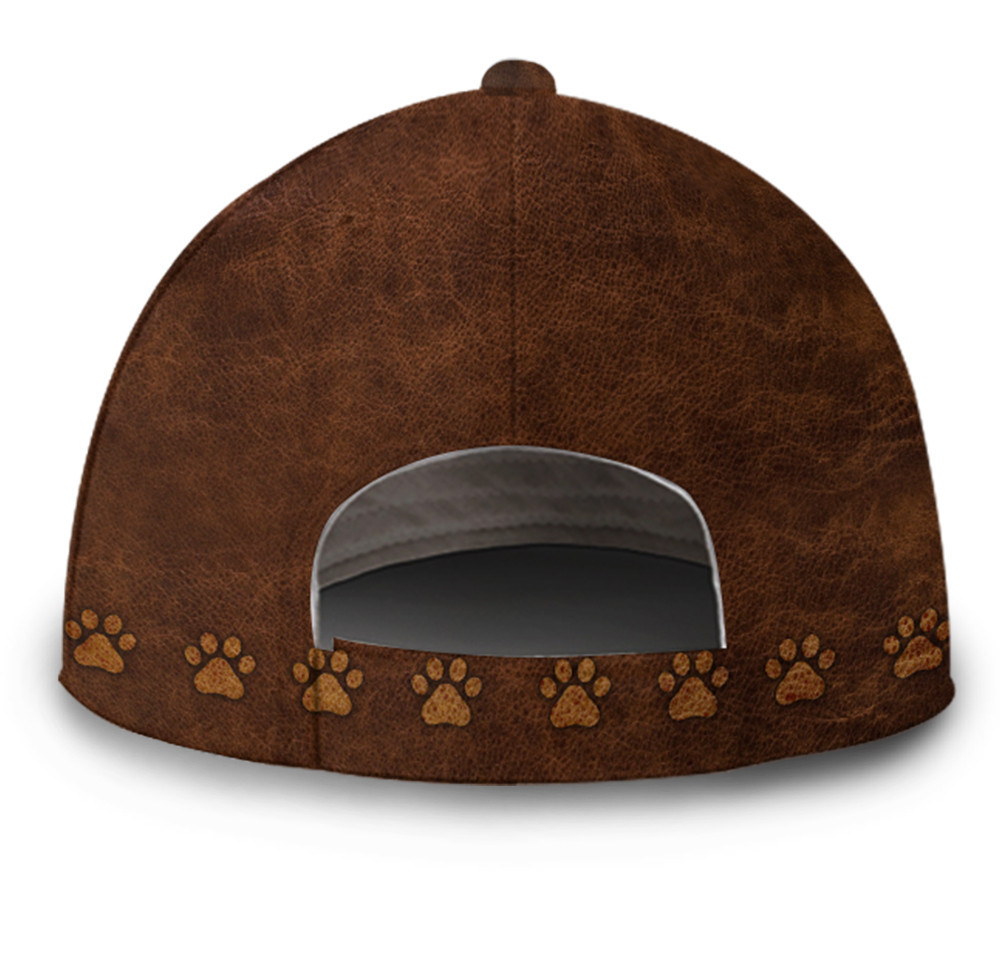 Rottweiler Dog Leather Hat Classic Cap Trucker Hats Custom Hats Gifts For Men & Women