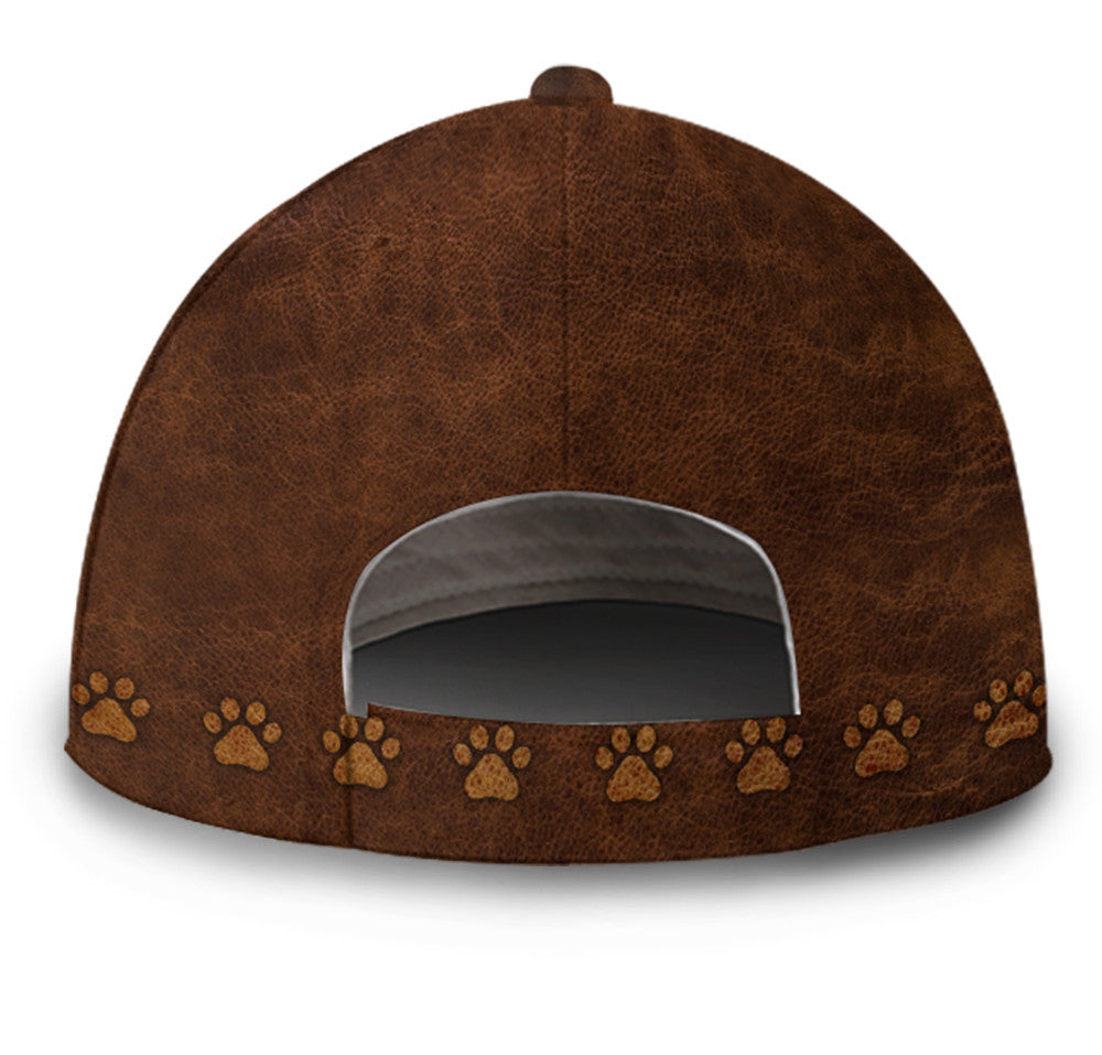 Rottweiler Dog Leather Hat Classic Cap Trucker Hats Custom Hats Gifts For Men & Women