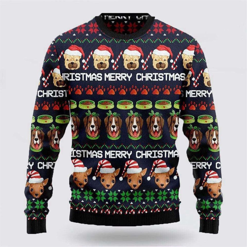 Rottweiler Gift Christmas Dog 3D Unisex Ugly Sweaters