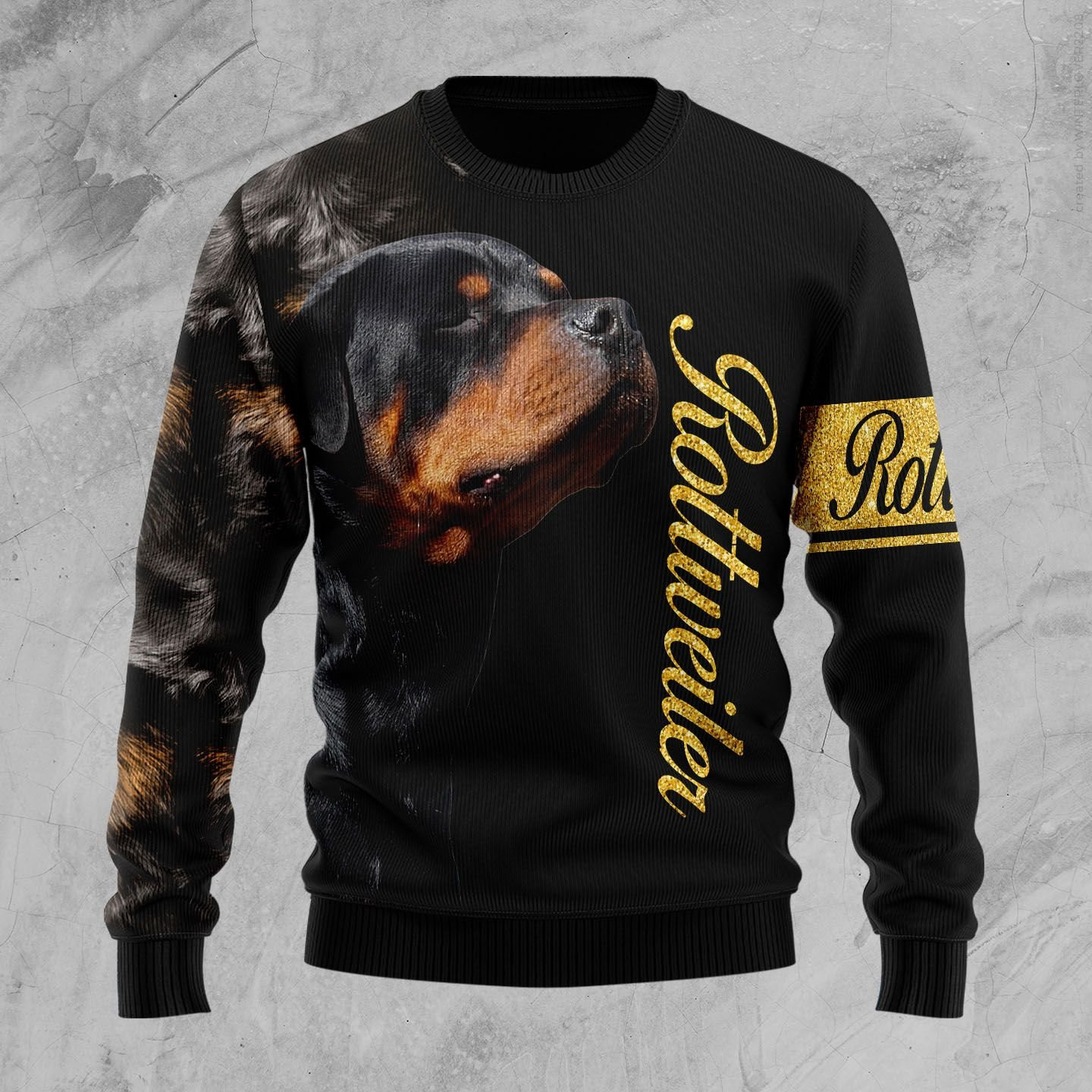 Rottweiler Half Cool Ugly Christmas Sweater Adult 3D Funny Matching for family