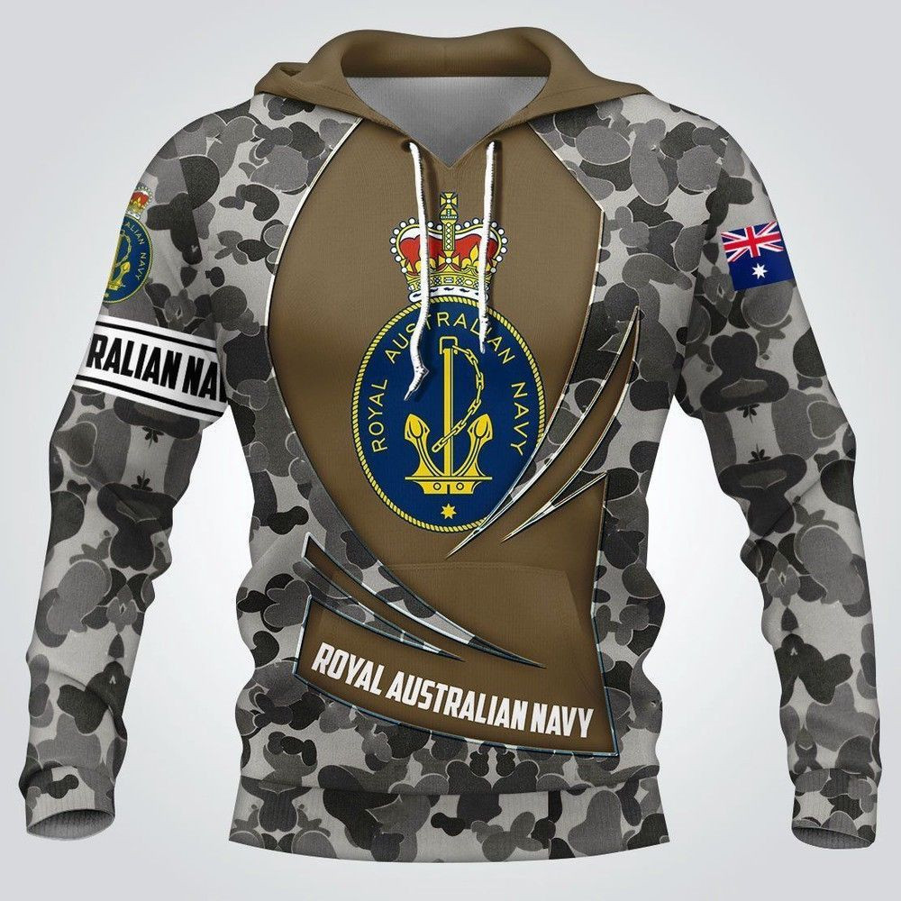 Royal Australian Navy 3D All Over Print Hoodie, Zip Hoodie